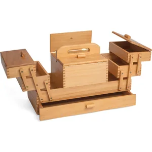 Travailleuse en bois à 3 niveaux - 23x45x27.4 cm - Distrifil Marron - ... pas cher