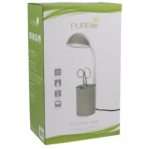 Lampe LED de Bureau avec Pot pour Accessoires - Purelite : Eclairage de Précision et Rangement Intégré pour Etre Bien Organisé Vert - Vert