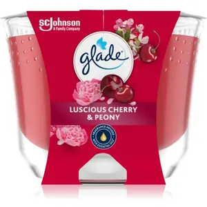 GLADE Luscious Cherry & Peony bougie parfumée 204 g pas cher