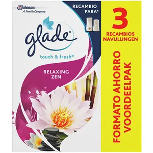 Glade Recharge Pour Diffuseur Touch & Fresh Relax Zen 3 Unités pas cher