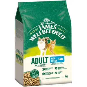 James Wellbeloved Adult Hypoallergenic, poisson pour chat - 4 kg pas cher