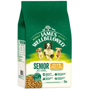 James Wellbeloved Senior Hypoallergenic dinde, riz pour chien - 12 kg pas cher