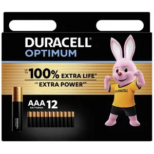 Comparateur de prix : Duracell Pack 12 Piles Alcalines Optimum MN2400 AAA LR03 100% ExtraLife