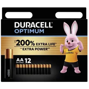 Comparateur de prix : Duracell Pack 12 Piles Alcalines Optimum MN1500 AA LR6 200% ExtraLife
