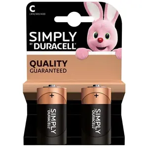 Pile Duracell Simply C X2 - Lr14 pas cher