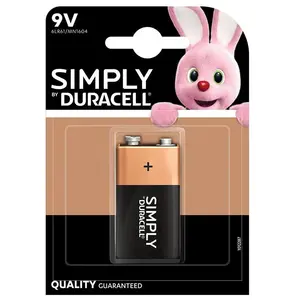 Pile Duracell Simply 9v X1 - 6lr61 pas cher