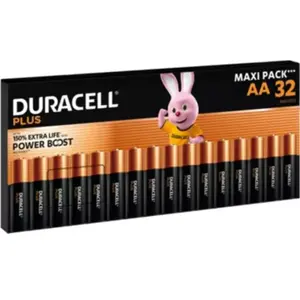 Duracell Pile alcaline AA / LR6 Plus Powerboost - Lot de 32