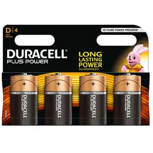 Comparateur de prix : Duracell Plus Piles alcalines D, 1.5V LR20 MN1300, paquet de 4