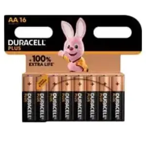 Comparateur de prix : Duracell Plus-AA CP16 Lot de 16 Piles AA Mignon au manganèse alcaline 1,5 V