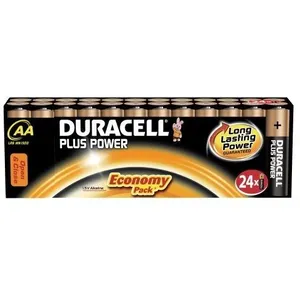 Duracell Plus, lot de 24 piles alcalines type AA 1,5 Volts, LR06 pas cher