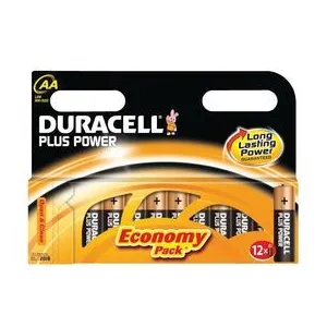 Duracell Plus, lot de 12 piles alcalines type AA 1,5 Volts, LR06 pas cher