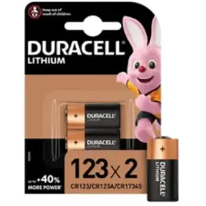 Comparateur de prix : Duracell - CR123 Pile photo CR-123A lithium 1400 mAh 3 v 2 pc(s) Y00187