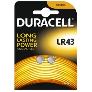 Duracell - Pile bouton lr 43 alcaline(s) 73 mAh 1.5 v 2 pc(s) Y349932 pas cher