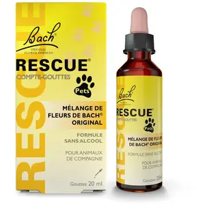 Comparateur de prix : FLEURS DE BACH Rescue pets compte gouttes flacon 20ml
