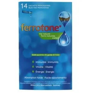 Comparateur de prix : Nelsons Ferrotone Fer Naturel + Vitamine C 14x25ml