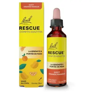 Compte-gouttes - RESCUE® - GOÛT ORANGE MANGUE - 20 ml - Mixte - FruitéVendu paramazon