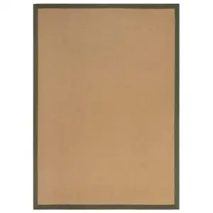 Novatrend Tapis de salon en jute vert kaki 160x230 cm