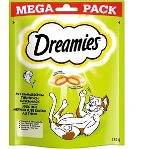 Comparateur de prix : Dreamies Snack pour chat avec thon Mega Pack | 4 x 180 g de collation pour chat