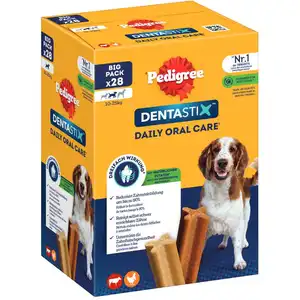 28 friandises Pedigree Dentastix Daily Oral Care Medium pour chien (10... pas cher