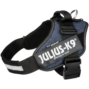 Julius K9 Harnais IDC-POWER Taille 1-L : 63-85 cm - Jeans matériau denim pas cher
