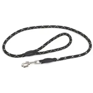 Comparateur de prix : JULIUS K-9 Laisse ronde courte noire et blanche rayee O 10mm x 1,2m TU