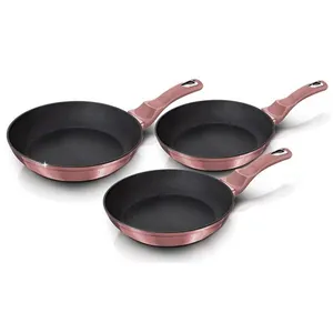 Comparateur de prix : Berlinger Haus I-Rose Lot de 3 Poêles à Frire Induction 20-24-28cm, Al...
