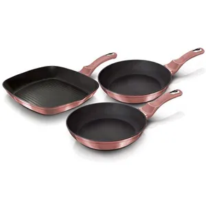 Comparateur de prix : Berlinger Haus I-Rose Lot de 2 Poêles à Frire 1 Poêle à Griller Induct...