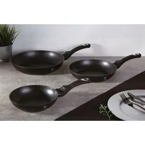 BerlingerHaus Ensemble de 3 poêles à frire, collection black silver pas cher