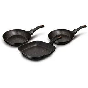 Comparateur de prix : Berlinger Haus Black Rose Lot de 2 poêles et grill à induction 20-24-2...