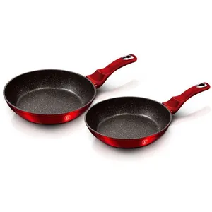 Comparateur de prix : Set de Poêles à Frire Induction 22 - 26cm Aluminium Antiadhésif Marbre...