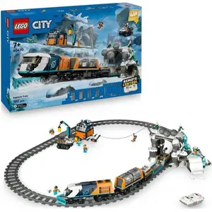 LEGO City 60470 Le Train Express des Explorateurs en Arctique - Jeu pour Garçon des 7 ans pas cher