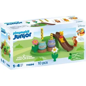 PLAYMOBIL Junior 71694 Winnie l'ourson et Tigrou avec jardin d'abeille... pas cher