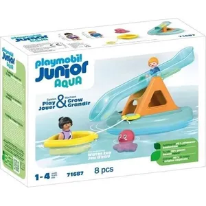 PLAYMOBIL Junior 71687 Ilôt avec toboggan aquatique, Jouet pour le bai...Vendu parkaufland