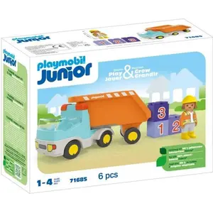 PLAYMOBIL Junior 71685 Camion benne, Des 12 mois pas cher