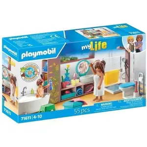 PLAYMOBIL 71611 Salle de bains avec douche et baignoire, My Life, Mais... pas cher
