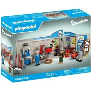 PLAYMOBIL 71620 Vespa Garage, Style rétro, années 60, 88 pieces, Adult... pas cher