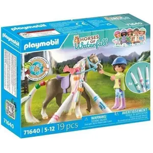 PLAYMOBIL 71640 Cavaliere avec criniere de cheval a colorier, Horses o... pas cher