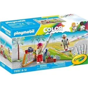 PLAYMOBIL 71515 Skateurs avec rampe, Color, 44 pieces, avec crayons Cr... pas cher