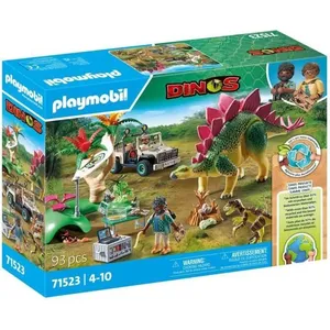 PLAYMOBIL 71523 Campement des explorateurs dinosaures, Dinos, 93 piece... pas cher