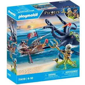 PLAYMOBIL 71419 Pirate avec pieuvre géante, Les Pirates, 44 pieces, De...Vendu parkaufland