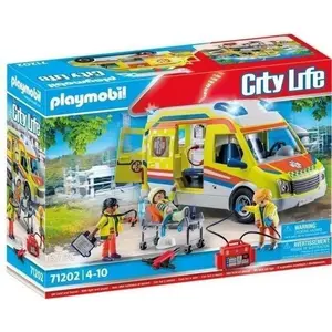 PLAYMOBIL 71202 Ambulance avec effets lumineux et sonore, City Action ... pas cher