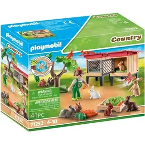 PLAYMOBIL 71252 Enfant avec enclos et lapins, Country La Ferme, Animau... pas cher