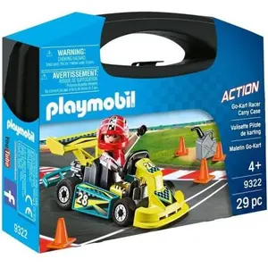 PLAYMOBIL 9322 Valisette Pilote de Karting, City Life, Stuntshow, 29 p... pas cher