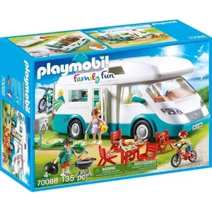 PLAYMOBIL 70088 Camping-car et Famille, Family Fun, 135 pieces, Le cam... pas cher