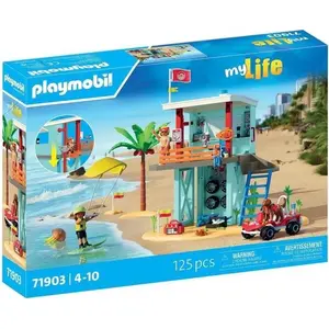 PLAYMOBIL 71903 Poste de secours & voiturette de plage, My Life Vacanc... pas cher