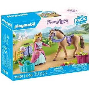 PLAYMOBIL 71801 Princesse cavaliere, cheval et matériel équestre, Prin... pas cher