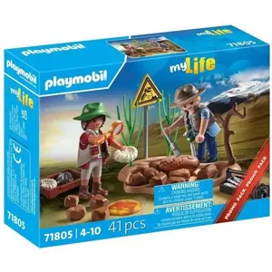 PLAYMOBIL 71805 Chercheurs et site paléontologique avec fossiles, My L... pas cher