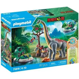 PLAYMOBIL 71819 Brachiosaure, explorateurs, aéroglisseur pas cher