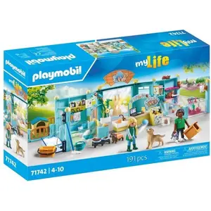 PLAYMOBIL 71742 Hôtel des animaux, soigneurs, chiens et chats, My Life... pas cher
