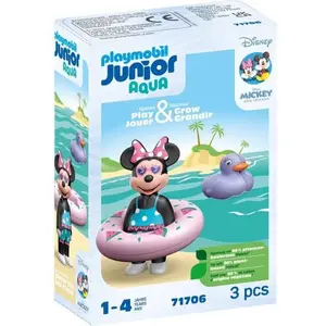 PLAYMOBIL Junior 71706 Minnie avec bouée, Flotte dans l'eau, Jouet pou... pas cher